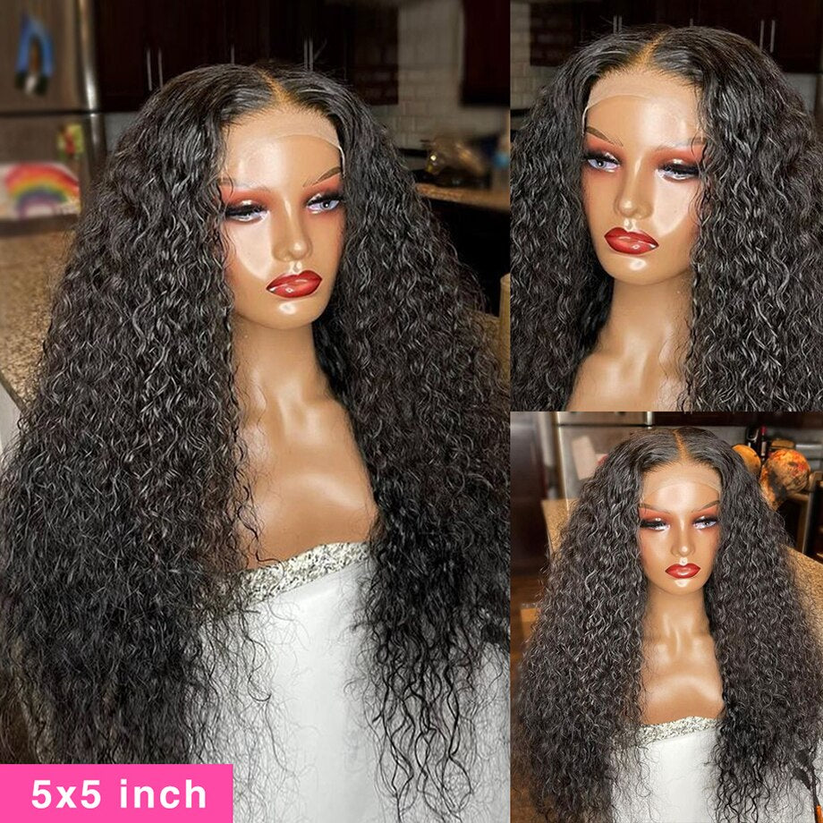 Water Wave Lace Front Wig 4X4 5X5 Lace Closure Wig 13X4 13X6 Hd Lace Frontal 360 Curly Human Hair Wigs for Women Human Hair