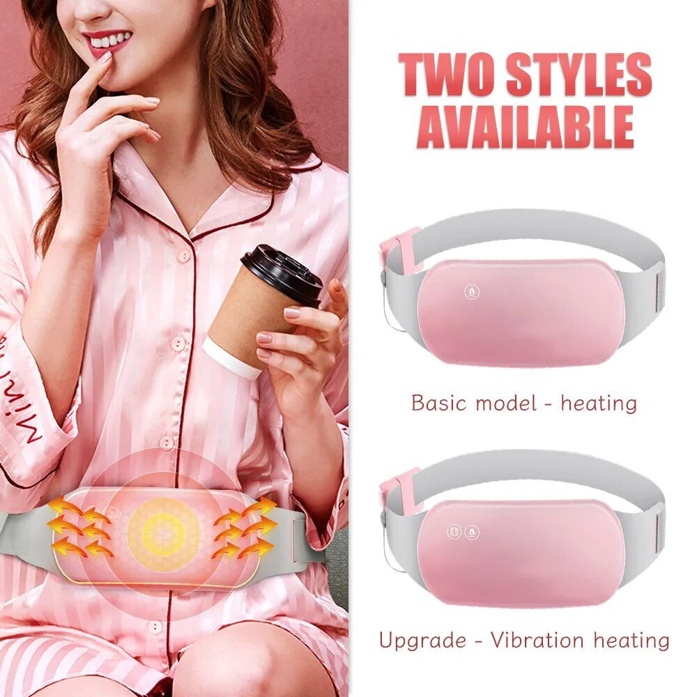 Menstrual Heating Pad Warm Palace Hot Waist Belt Relieve Menstrual Pain Hot Compress Massager for Woman Girl Belly Back Heating