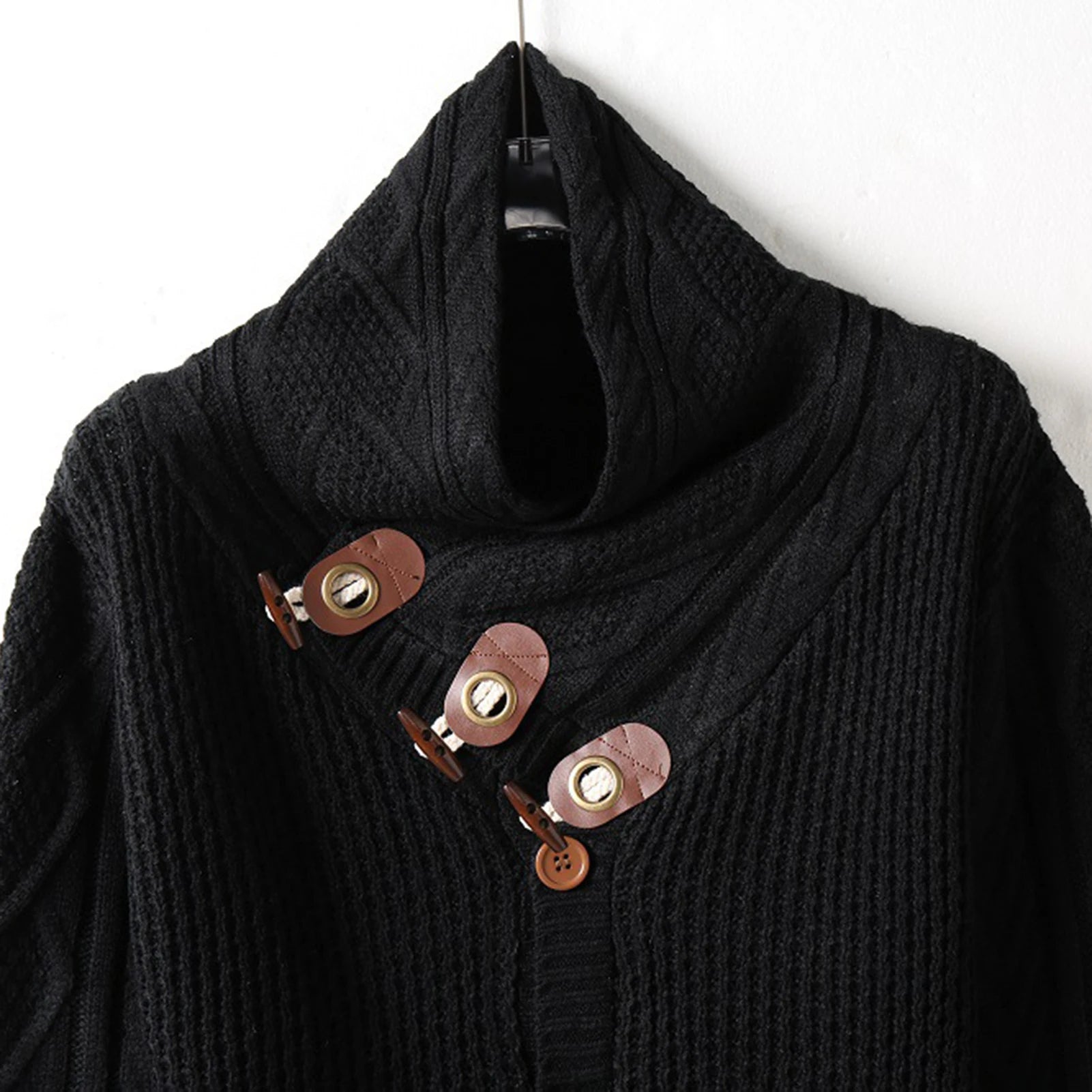 Soft Knit High Collar Men’s Cardigan