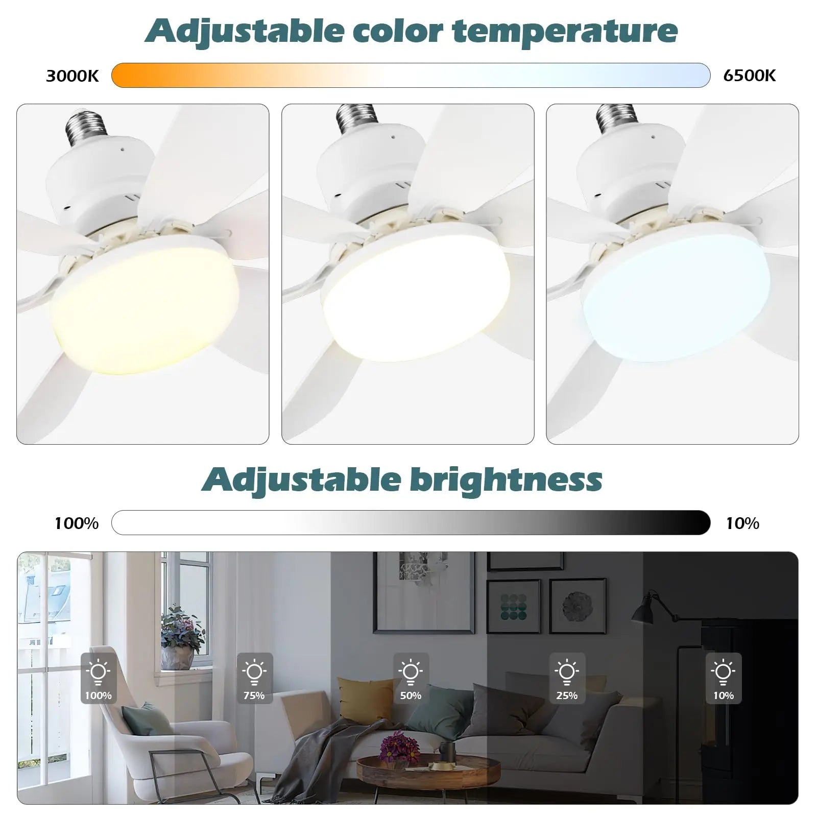 Smart LED Ceiling Fan Light