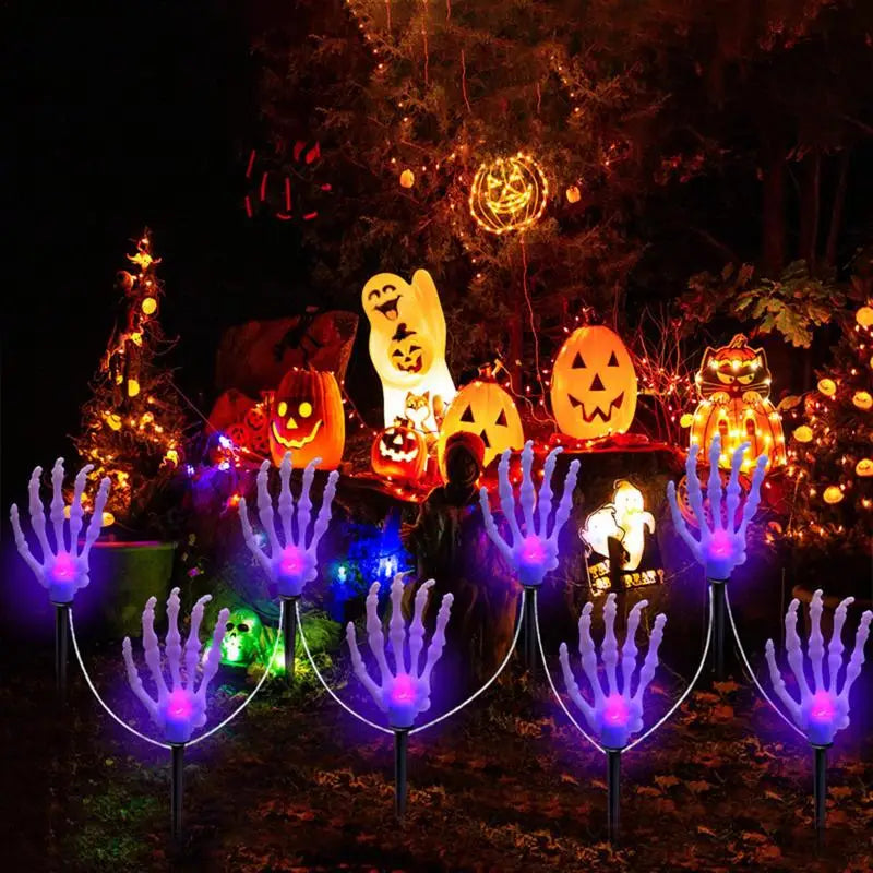 Spooky Solar Skeleton Hand Lights