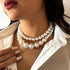 Goth Pearl Choker Necklace Set