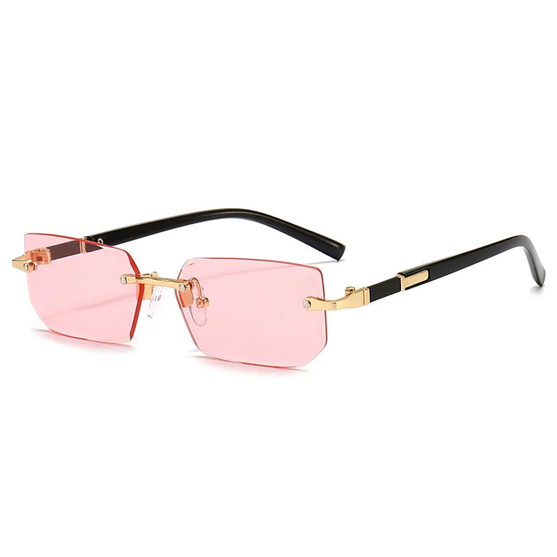 Fashion Square Rimless Sunglasses