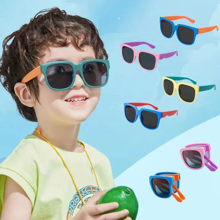 Colorful Kids Folding Sunglasses