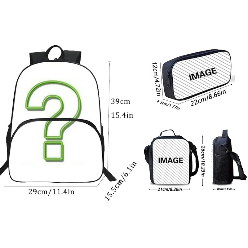 Anime Hero School Backpack Set