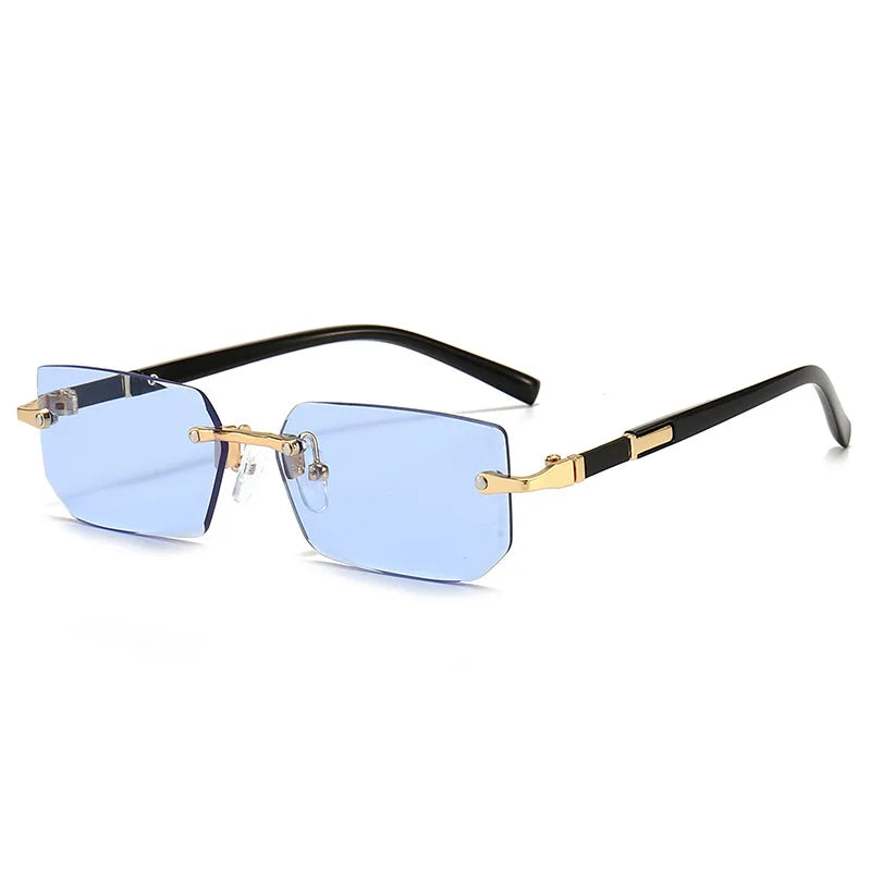 Fashion Square Rimless Sunglasses