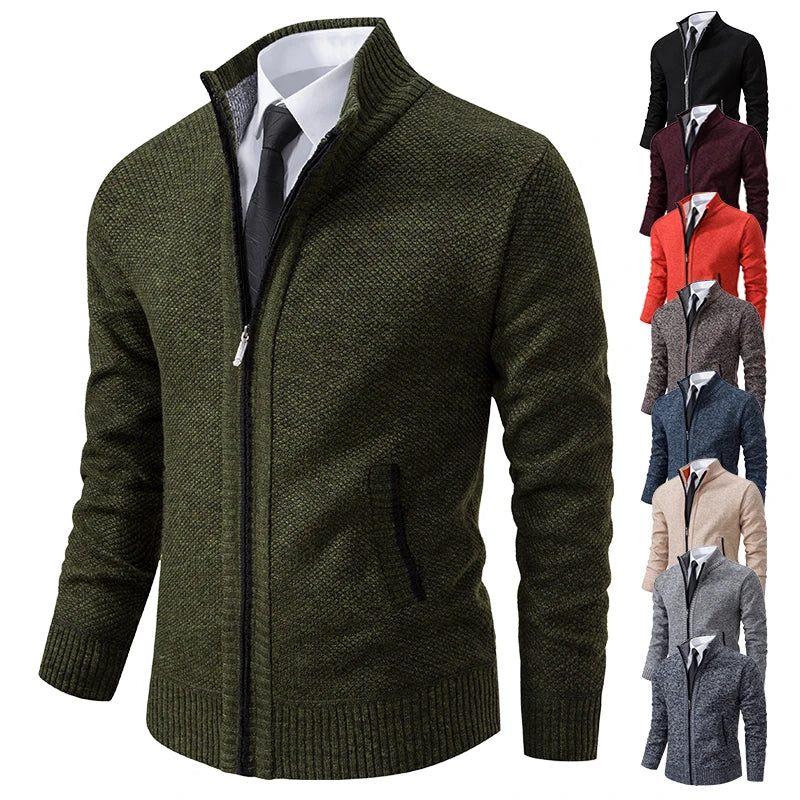 Men's Cozy Fleece Zipper Cardigan