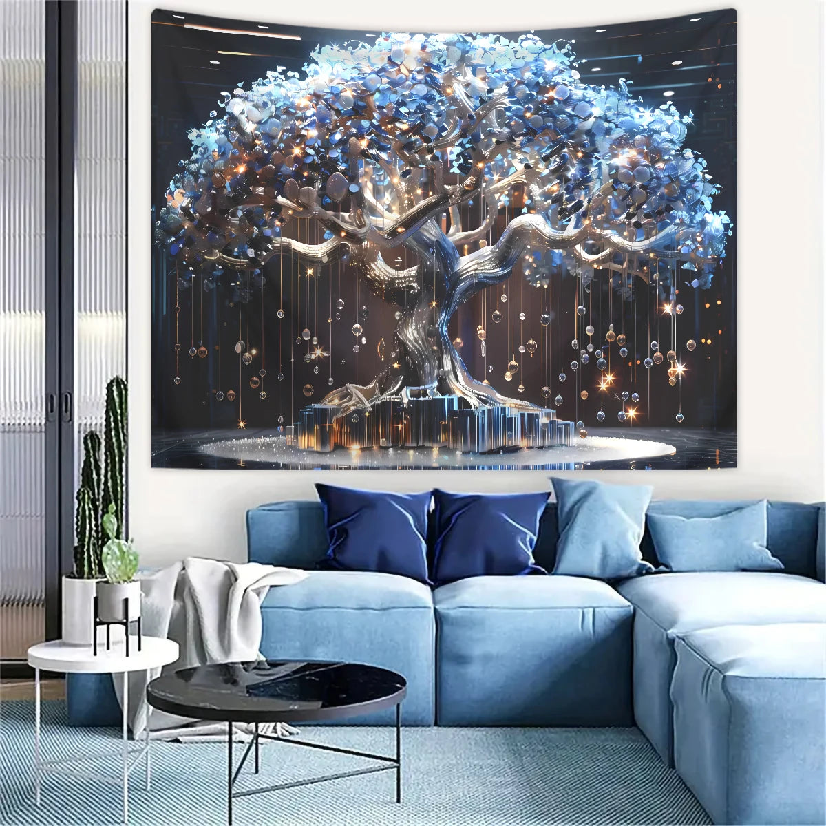 Mystic Wish Tree Tapestry Art