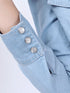 Korean Denim Elegance Blouse