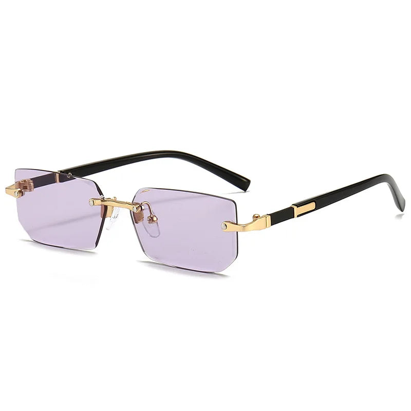 Fashion Square Rimless Sunglasses