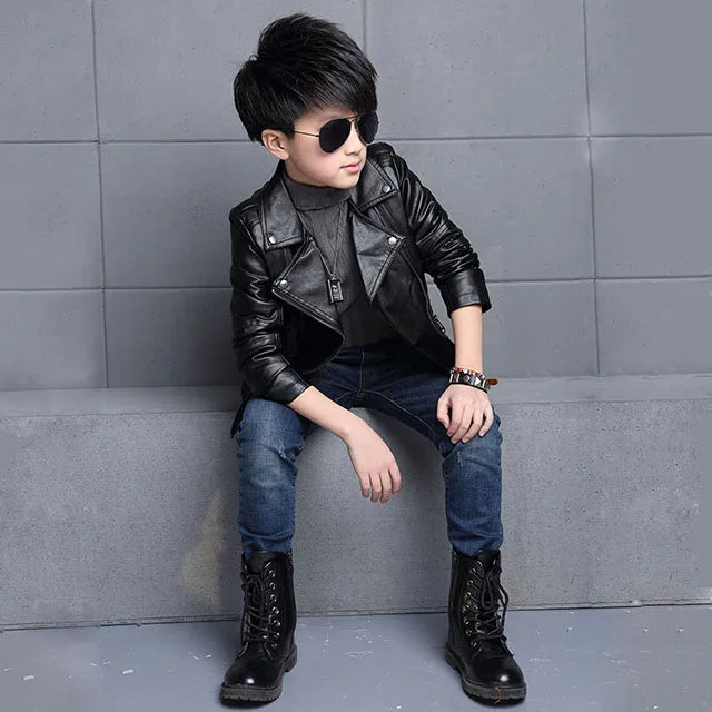 Kids' Cozy True Leather Jacket