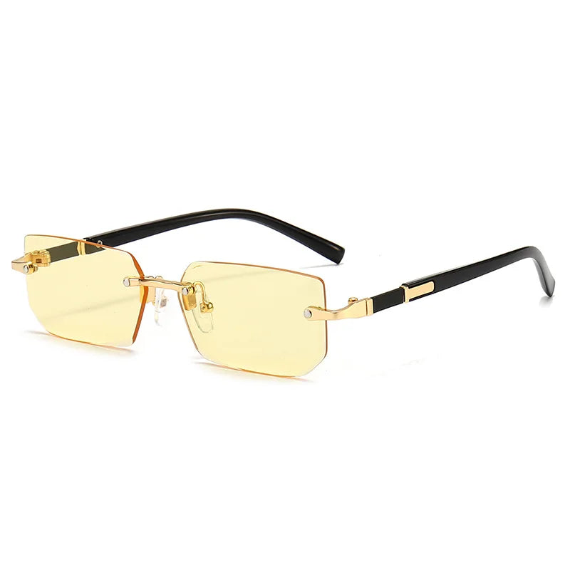 Fashion Square Rimless Sunglasses