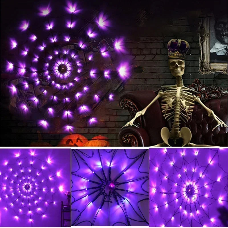 Halloween Glowing Spider Web Lights