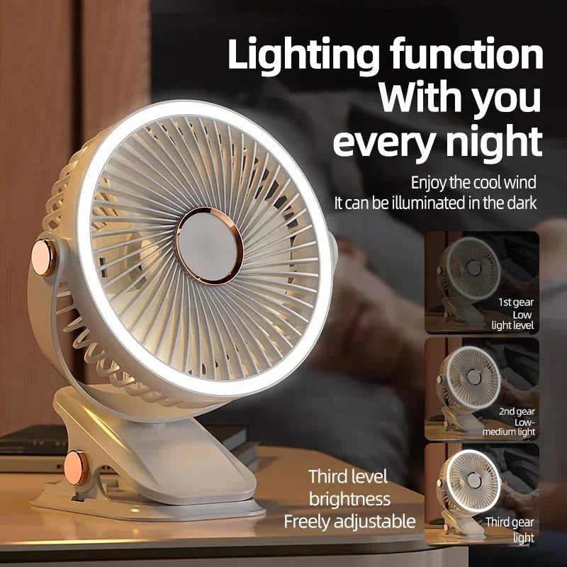 BreezeMax Clip-On LED Fan