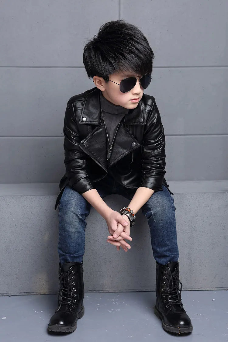 Kids' Cozy True Leather Jacket