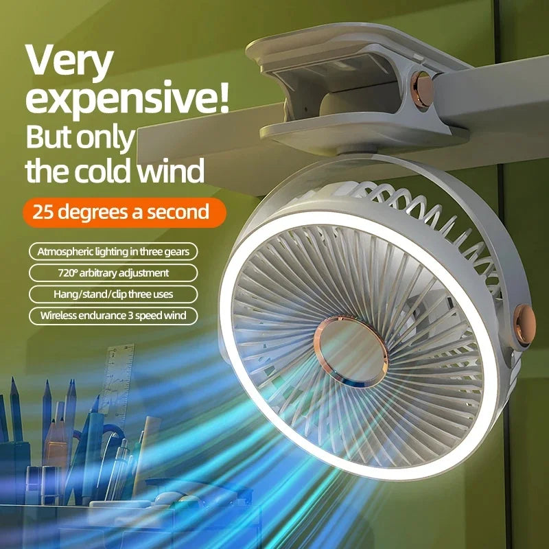 BreezeMax Clip-On LED Fan