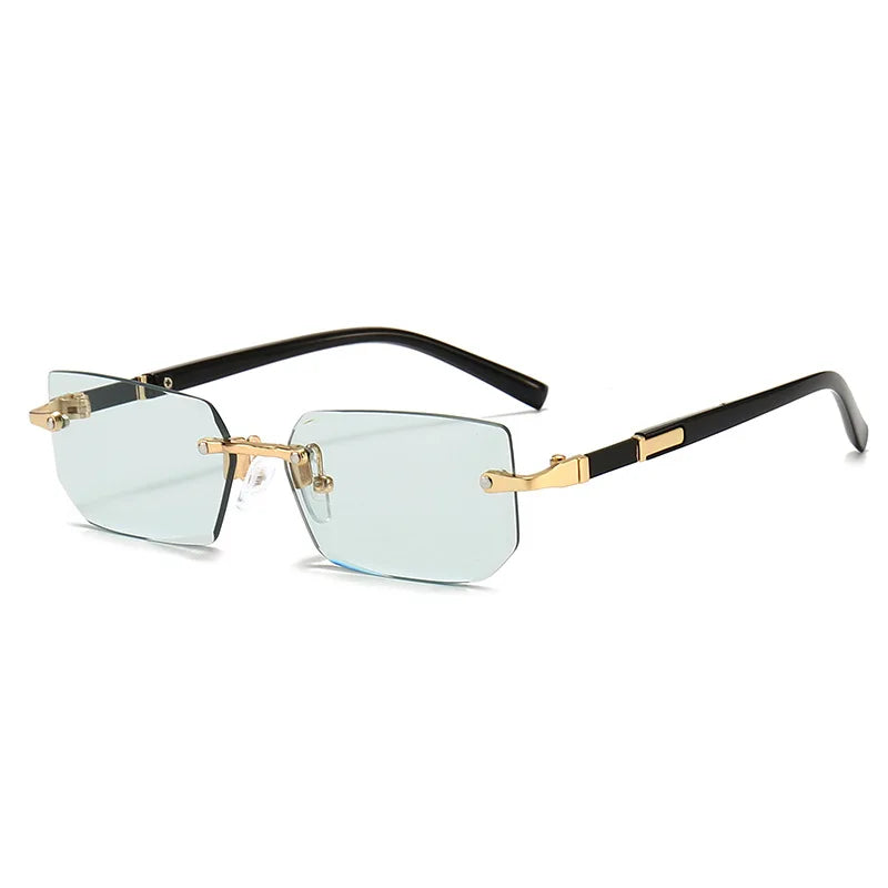 Fashion Square Rimless Sunglasses