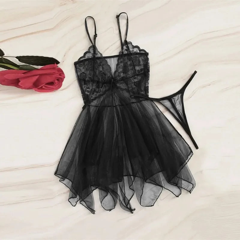 Elegant Tulle Intimate Lingerie Set