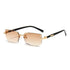 Fashion Square Rimless Sunglasses