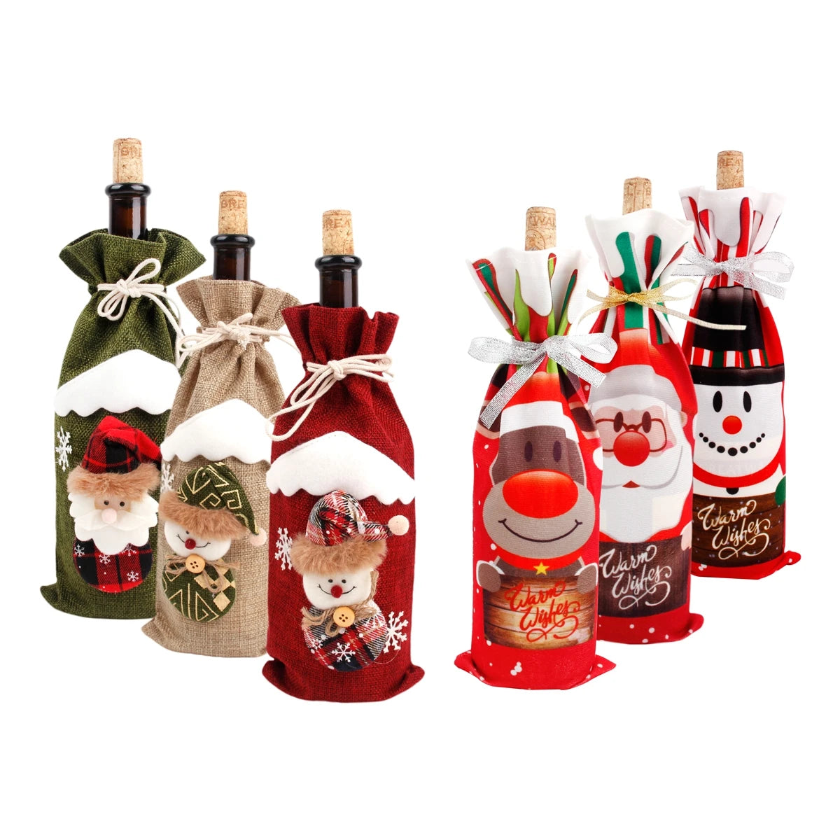 Festive Wine Bottle Covers