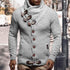 Soft Knit High Collar Men’s Cardigan