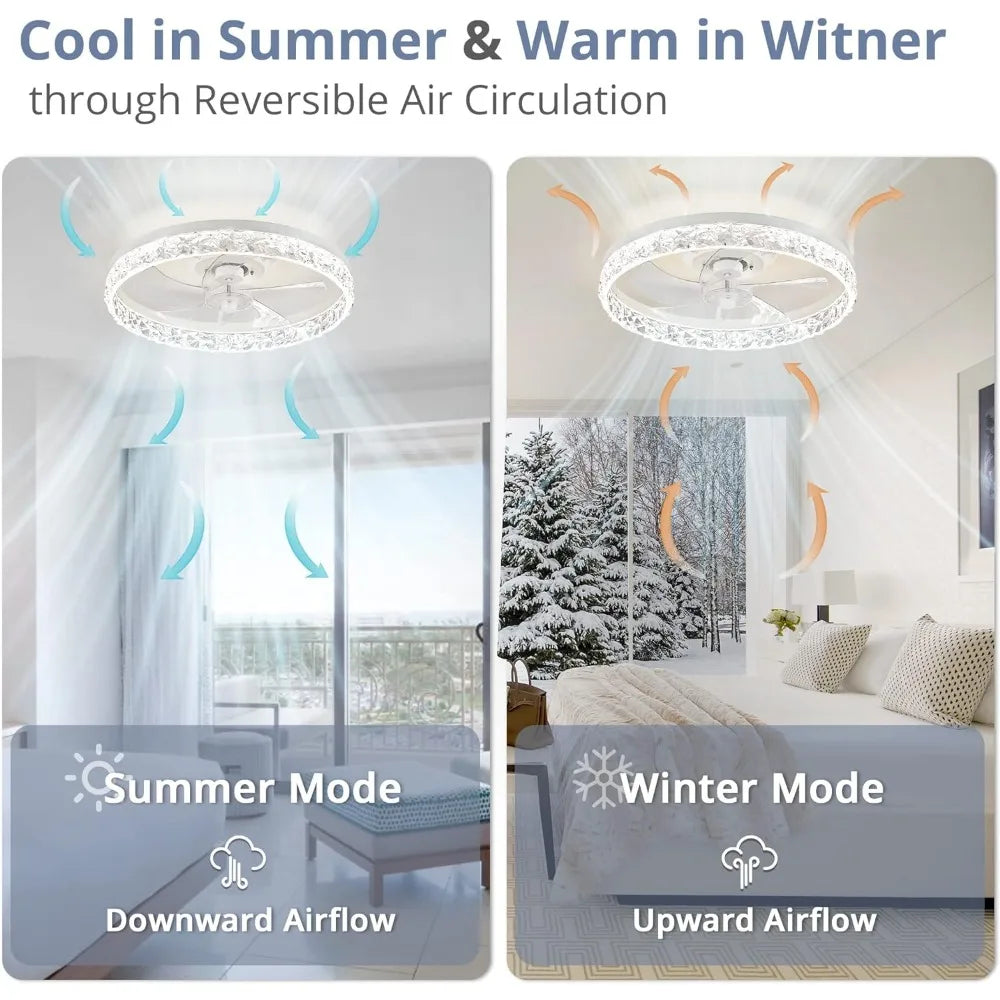 Bladeless Breeze Ceiling Fan Light