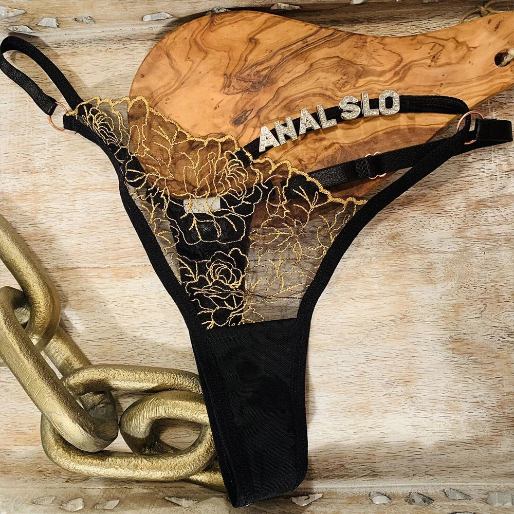 Custom Name Lace Thong