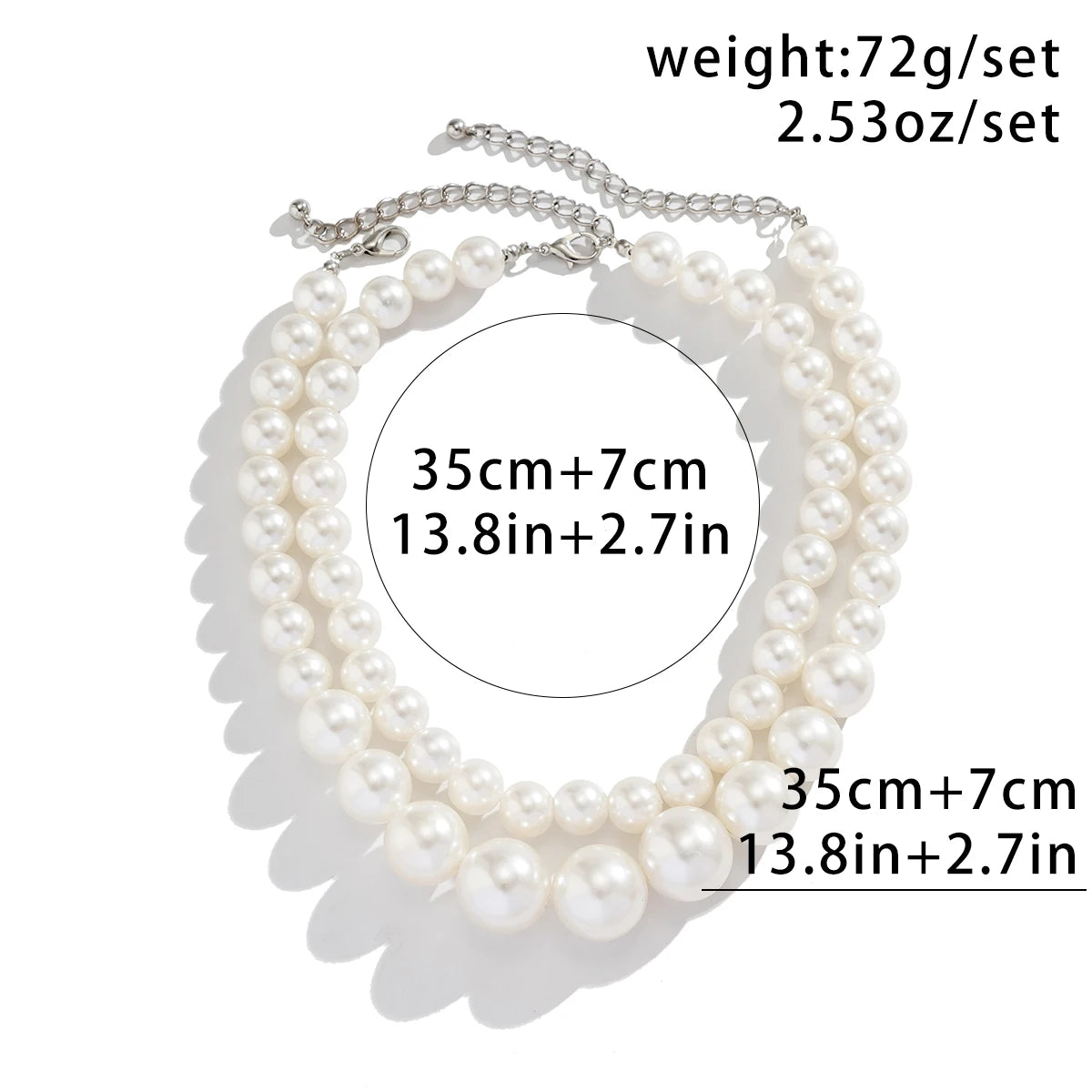 Goth Pearl Choker Necklace Set