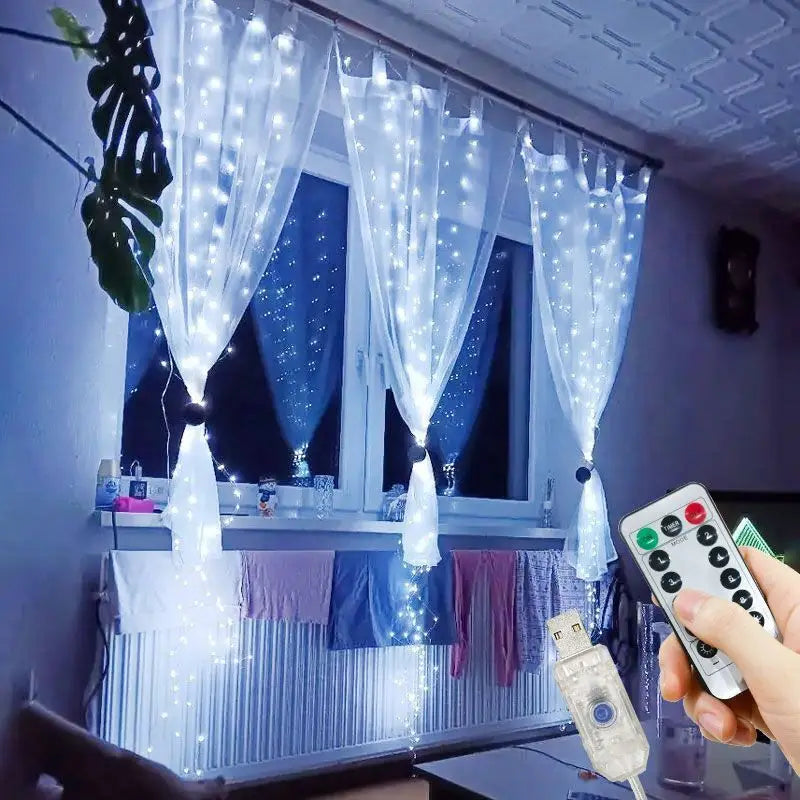 USB LED Curtain Lights with Remote