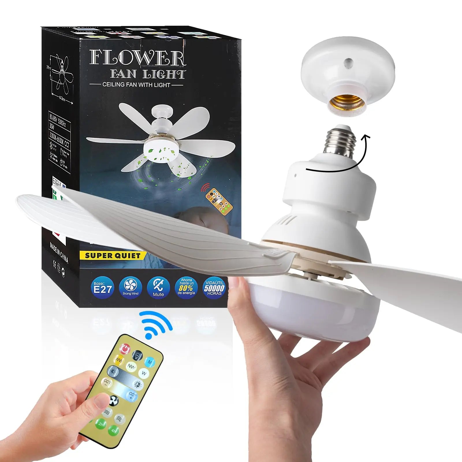 Smart LED Ceiling Fan Light